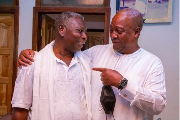 Crowd mobs Mahama at ex-Council of State member’s church