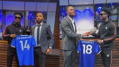Kuami Eugene receives signed jerseys from Amartey and Iheanacho after visiting Leicester City