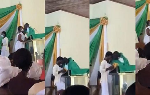 Ghanaians want Reverend Father punished for kissing St Monica's college students  (video)