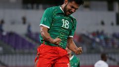 Aguirre celebrates after scoring Mexico's fourth goal