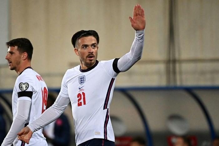 England's Jack Grealish celebrates after scoring against Andorra