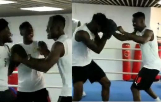 Watch: Thomas Partey and Daniel Amartey face off in hilarious boxing bout