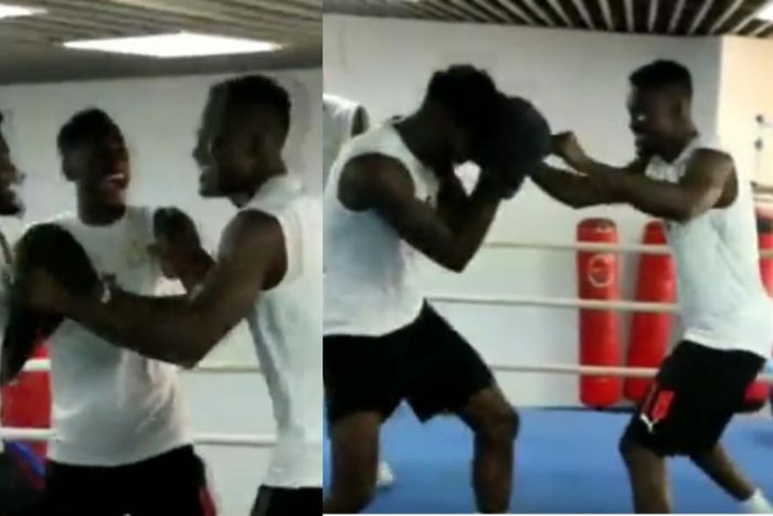 Watch: Thomas Partey and Daniel Amartey face off in hilarious boxing bout