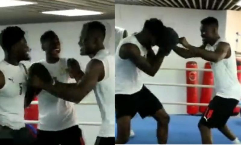 Watch: Thomas Partey and Daniel Amartey face off in hilarious boxing bout