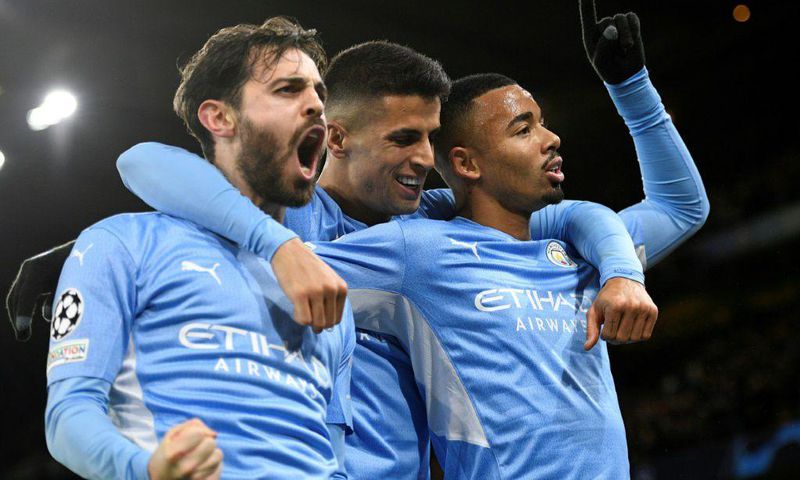 Gabriel Jesus (right) scored the winner as Manchester City beat Paris Saint-Germain 2-1