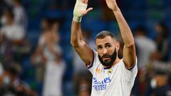 Karim Benzema scored a hat-trick as Real Madrid beat Celta Vigo on their return to the Santiago Bernabeu