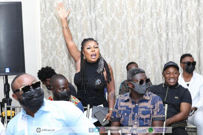 Afia Schwarzenegger at the meeting with the IGP