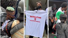 All the photos from Shatta Wale, Medikal court hearing today