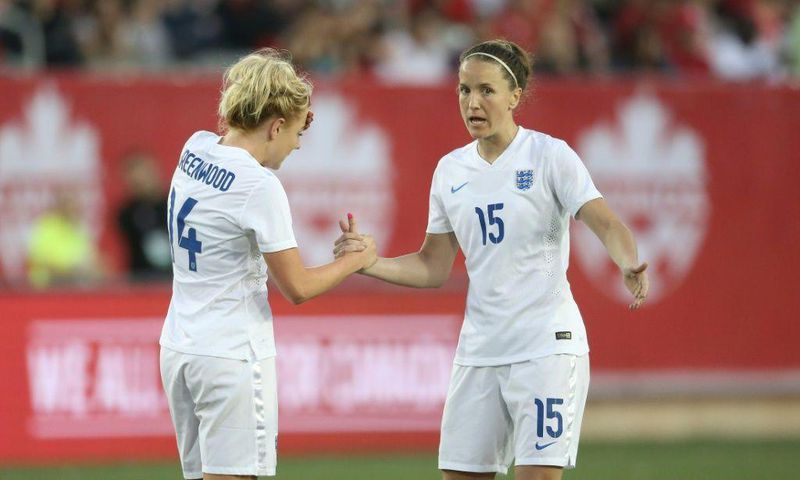 Casey Stoney (right) captained the England women's team