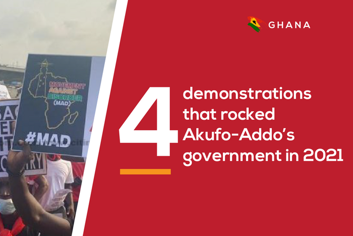 4 demonstrations that rocked Akufo-Addo’s government in 2021