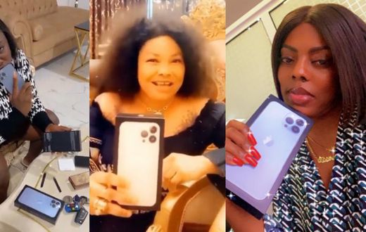 Tracey Boakye, Nana Agradaa and Tracey Boakye flaunt iPhone 13