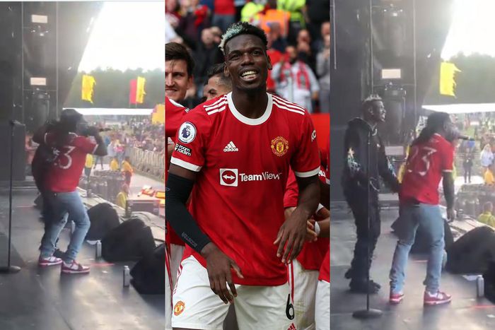 Watch: Paul Pogba performs with Burna Boy just hours after starring for Manchester United