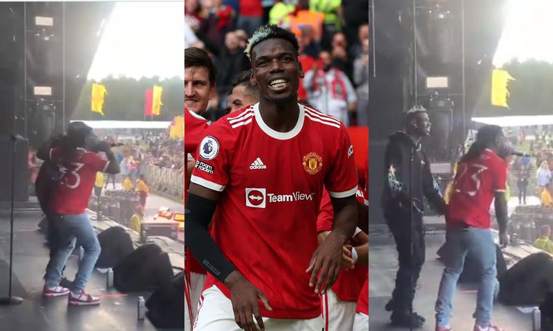 Watch: Paul Pogba performs with Burna Boy just hours after starring for Manchester United