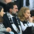 Newcastle United's Saudi Arabian chairman Yasir Al-Rumayyan (centre) watched a 3-2 home defeat to Tottenham last month