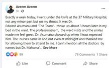 “The professionalism, ward visits, smiles…” – Vitus Azeem praises 37 Military Hospital after “throat” surgery