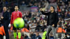 Xavi Hernandez was overseeing his first match as Barcelona coach against Espanyol on Saturday