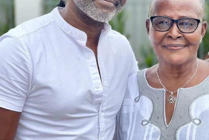 Reggie Rockstone with mum