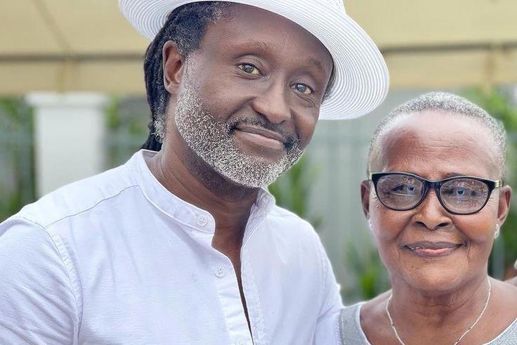 Reggie Rockstone with mum