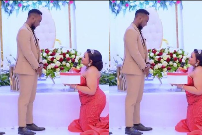 “Let our marriage life be private”- Businesswoman kneels to beg groom