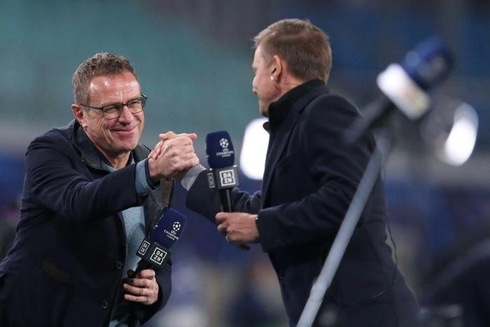 Ralf Rangnick (left) is Manchester United's new interim manager
