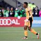 New York City goalkeeper Sean Johnson reacts after one of two penalty shoot-out saves in New York City's MLS Cup win over Portland