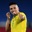 Making a stand: Paulinho makes his gesture at the Olympics