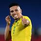 Making a stand: Paulinho makes his gesture at the Olympics