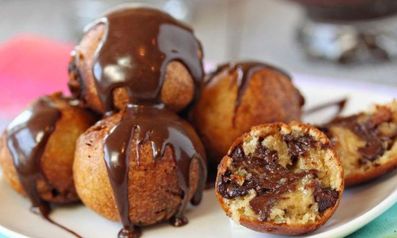 Chocolate puff puff