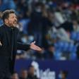 Atletico Madrid coach Diego Simeone was sent off in his team's 2-2 draw with Levante on Thursday.