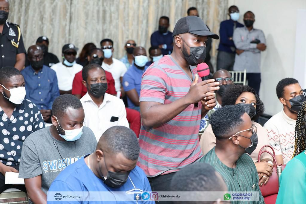 OB Amponsah at the meeting with the IGP