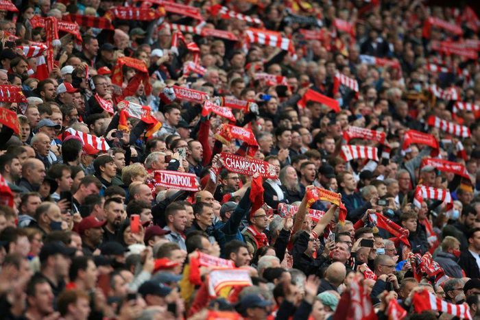 Anfield was at full capacity for a competitive game for the first time since March 2020