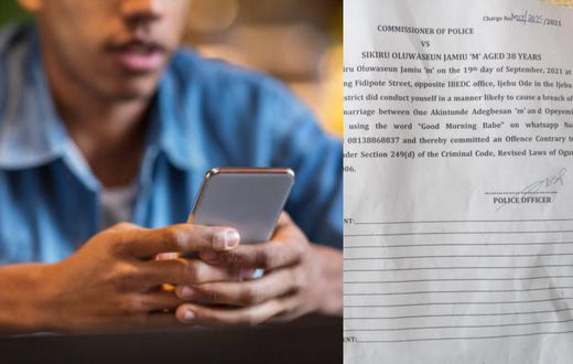 Nigeria Police takes man to court for saying “Good Morning Babe” to another man’s wife on WhatsApp