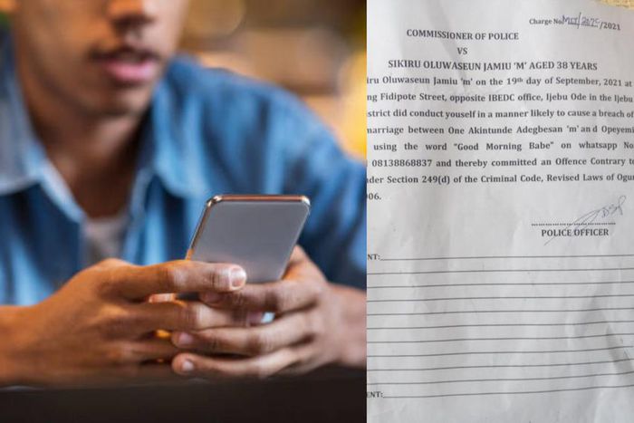 Nigeria Police takes man to court for saying “Good Morning Babe” to another man’s wife on WhatsApp