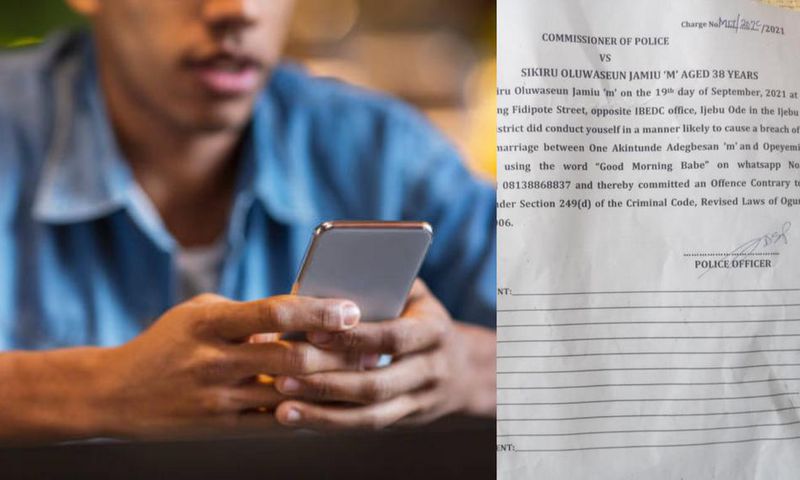 Nigeria Police takes man to court for saying “Good Morning Babe” to another man’s wife on WhatsApp