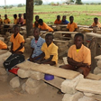 Pupils study on cement blocks (File photo)