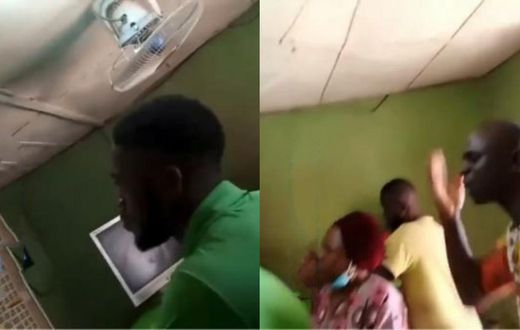 Pastor storms betting center to preach against it, boys continue betting while saying amen (video)
