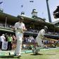 End of the road: Justin Langer (right) and Matthew Hayden playing their last Test together at Sydney against England in 2007