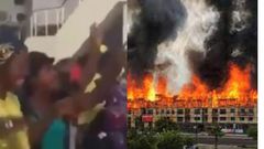 Church members confront burning building with aggressive prayers to quench the fire
