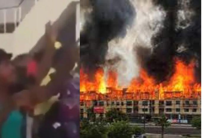 Church members confront burning building with aggressive prayers to quench the fire