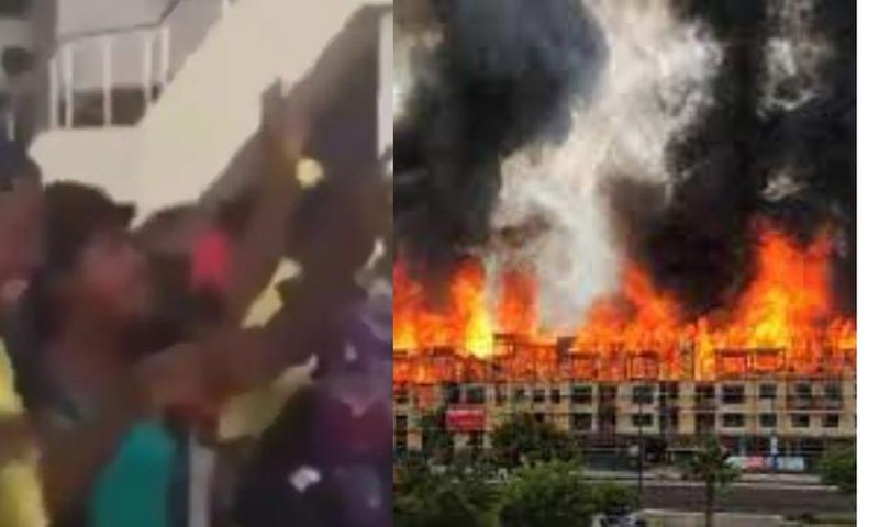 Church members confront burning building with aggressive prayers to quench the fire
