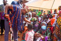 McDan interacting with some people from Tamale