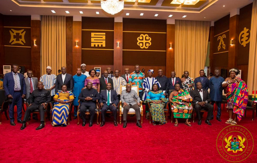 Prez. Akufo-Addo and the new board of the Lands Commission