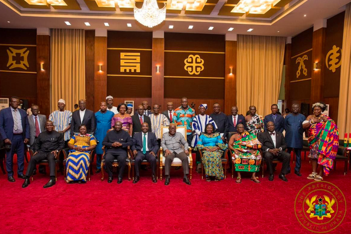 Prez. Akufo-Addo and the new board of the Lands Commission