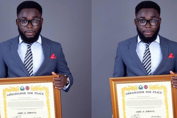 Peace Ambassador: Ghanaian journalist & comic actor Isaac Dzokpo receives International Award