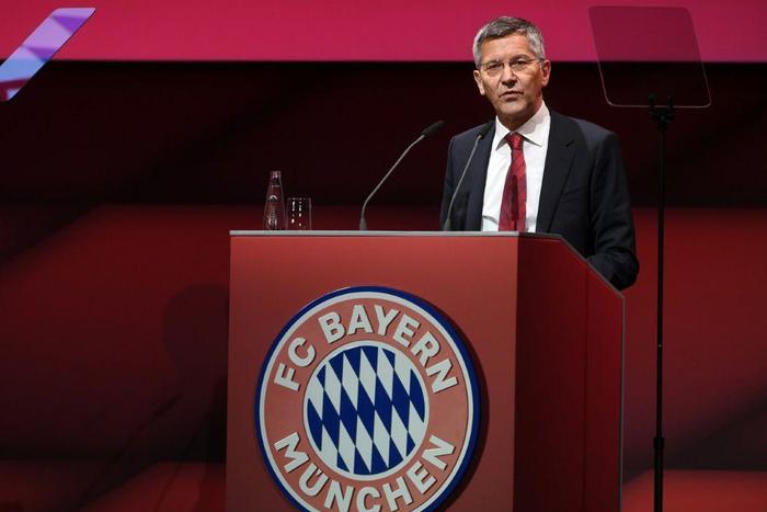 Bayern Munich president Herbert Hainer addresses the club's AGM on Thursday