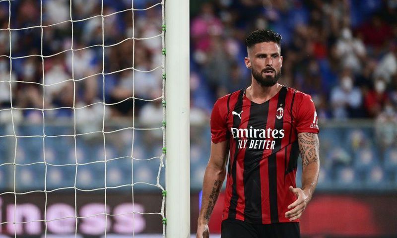 Olivier Giroud recently moved to AC Milan