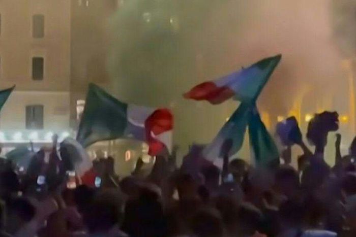 Italy fans celebrated through the night after their exhilarating shootout win over England at Wembley