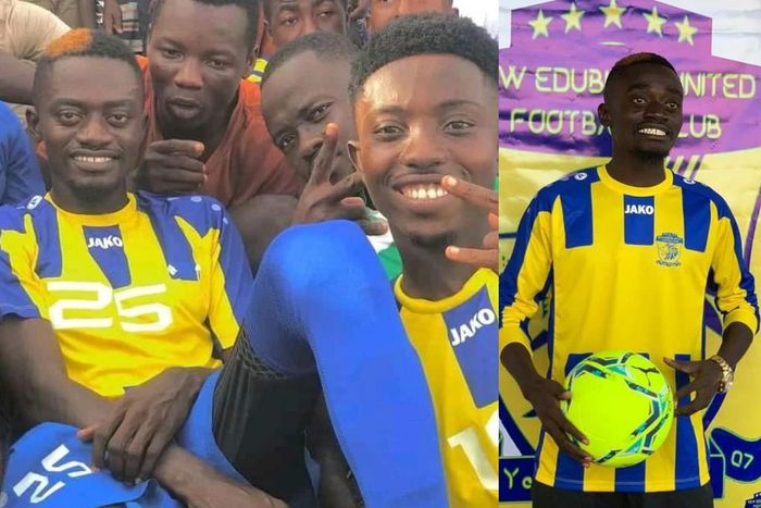 Watch: Fans mob Lil Win as actor begins training with New Edubiase United