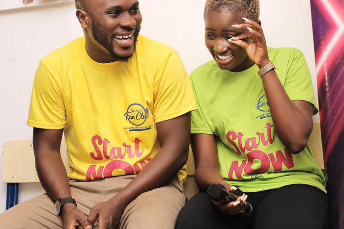 Fella Makafui with manager