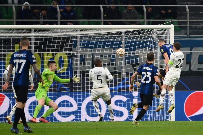 Edin Dzeko's decisive header against Shakhtar was his 10th goal in all competitions this season